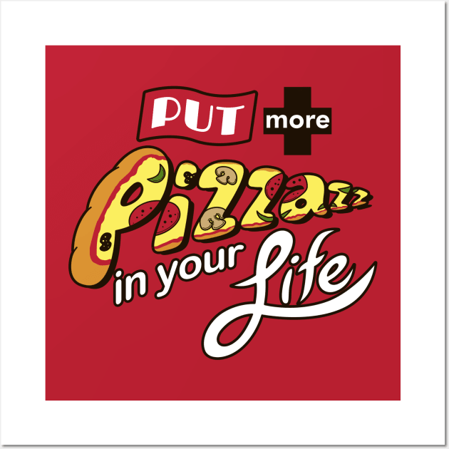 Cute Original Retro Pizza Lover Typography Slogan For Pizza Lovers Wall Art by BoggsNicolas